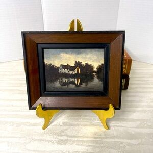 Vintage Framed Painting “Willy Lott’s Cottage” Casein & Gouache on Canvas